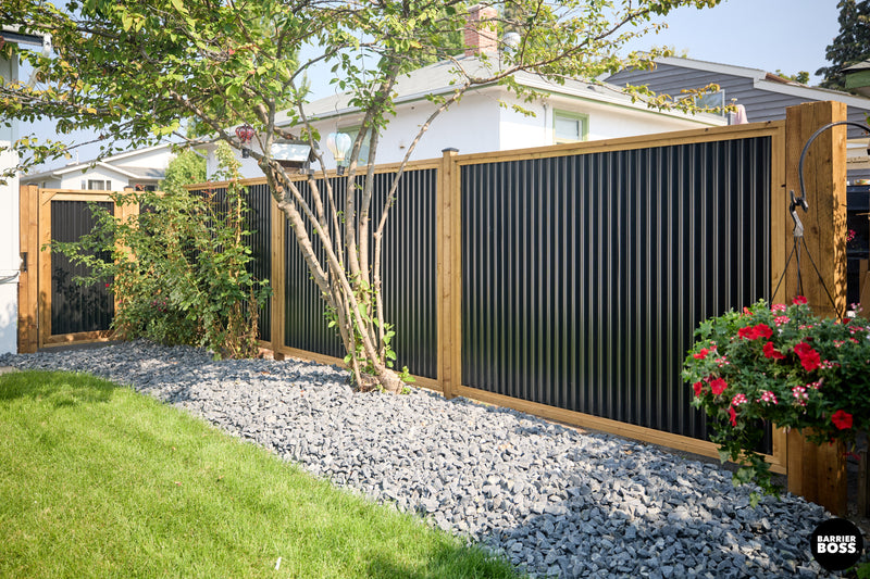 Load image into Gallery viewer, Corrugated Metal Privacy Fence Panel (Premade) - The Coastal

