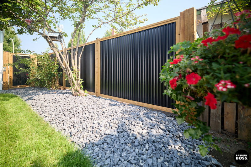 Load image into Gallery viewer, Corrugated Metal Privacy Fence Panel (Premade) - The Coastal
