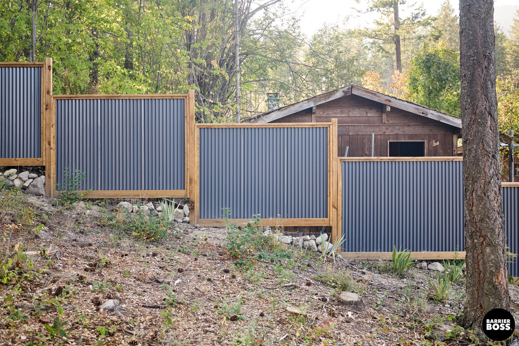 Corrugated Metal Privacy Fence Panel (Premade) - The Coastal