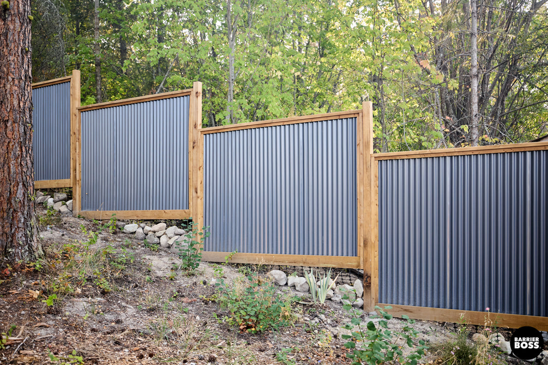 Corrugated Metal Privacy Fence Panel (Premade) - The Coastal