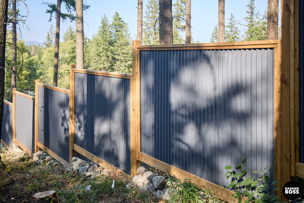 Corrugated Metal Privacy Fence Panel (Premade) - The Coastal