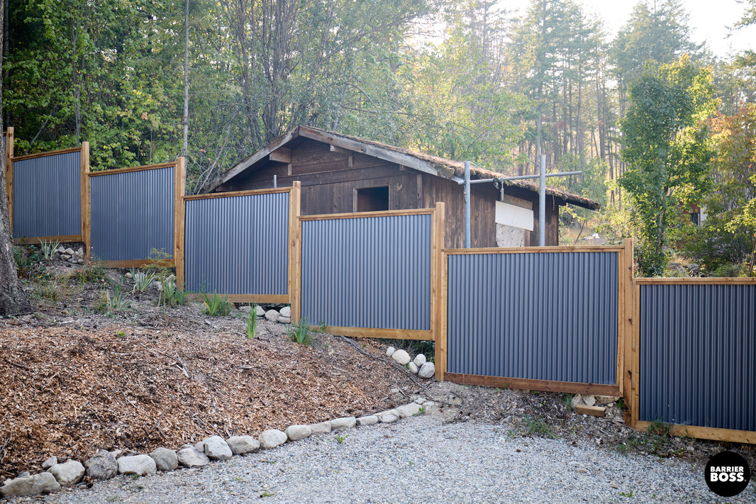 Corrugated Metal Privacy Fence Panel (Premade) - The Coastal