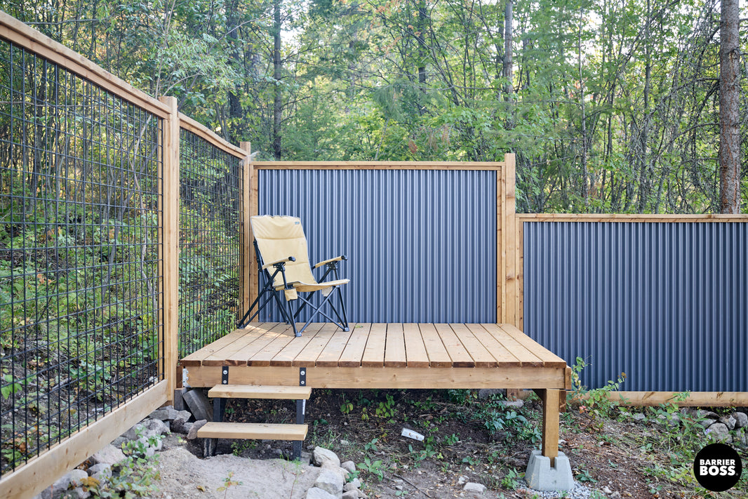 Corrugated Metal Privacy Fence Panel (Premade) - The Coastal