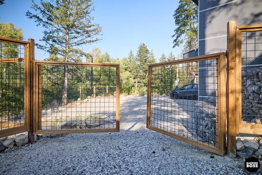 Black Hog Wire Fence Panels (Framed or Unframed) - The Rigid Panel