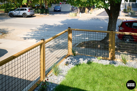 Black Hog Wire Fence Panels (Framed or Unframed) - The Rigid Panel - BarrierBoss™