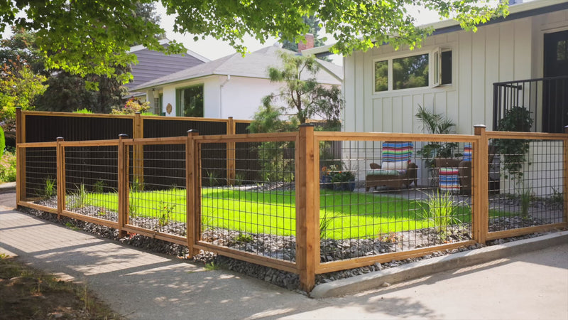 Load and play video in Gallery viewer, BarrierBoss hog wire fence panels — how they are built and installed
