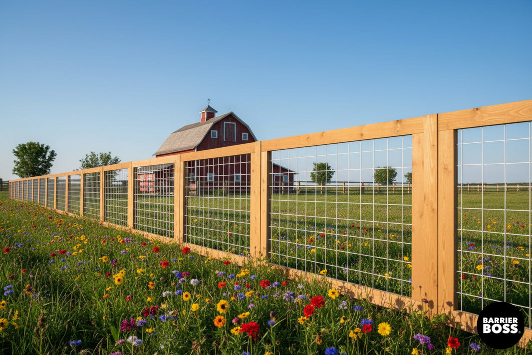 Silver Hog Wire Fence Panels (Framed or Unframed) - The Cariboo - BarrierBoss™