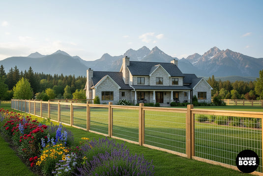 Silver Hog Wire Fence Panels (Framed or Unframed) - The Cariboo - BarrierBoss™