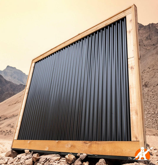 Corrugated Metal Fence Panels (Premade) - The Redwood - BarrierBoss™