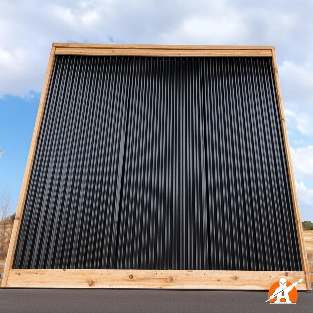 Corrugated Metal Fence Panels (Premade) - The Redwood - BarrierBoss™