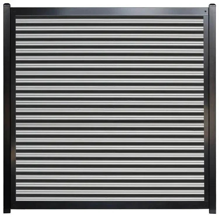 Load image into Gallery viewer, &quot;The True North&quot; - Zero Maintenance Corrugated Metal Fence Panels with Complete Steel Post and Frame System - The Forever Fence™ - BarrierBoss™
